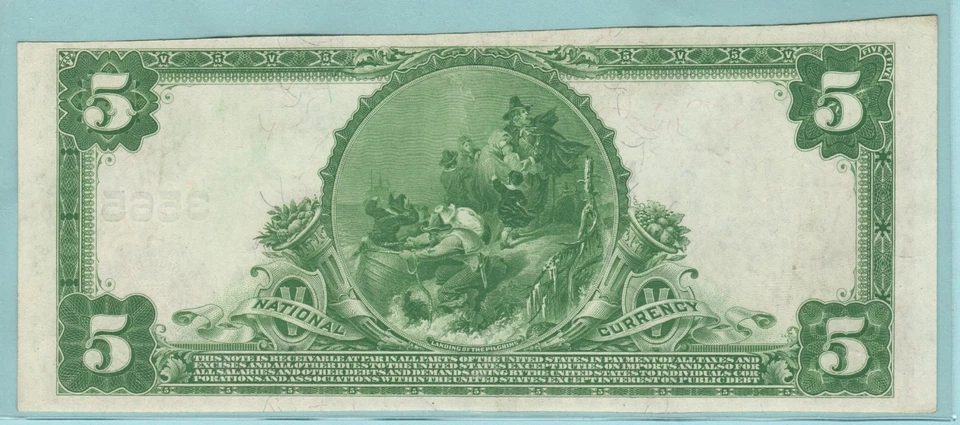 Wellston, Ohio 3565 $5 1902PB First Nat'l Bank of Wellston,Beautiful Note:CU(61) - Image 2 of 2