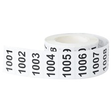 Consecutively Numbered Labels 1.5 x 0.79 Inch Self-Adhesive Inventory Numbere