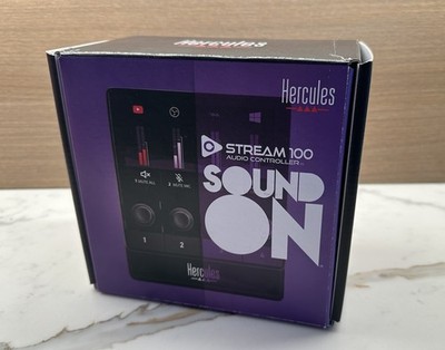 Hercules DJ Stream 100 Audio Mixing Console Microphone Controller 8-track