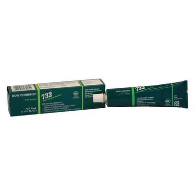 Dowsil Silicone Sealant, 3 oz, Tube, Aluminum Gray, Silicone Base, 732 1891961