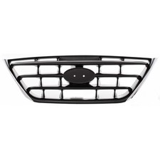 Grille For 2004-2006 Hyundai Elantra Chrome Shell W Black Insert Plastic