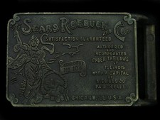 TB07102 VINTAGE 1970s **SEARS ROEBUCK & CO.** ADVERTISEMENT BELT BUCKLE