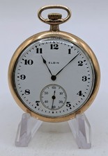 1920 Elgin 12s 20yr Gold Filled Case Pocket Watch - Running