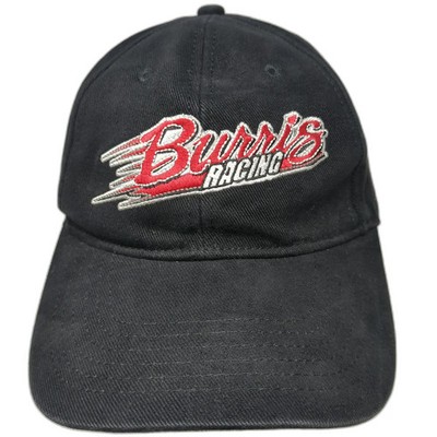 Burris Racing Embroidered Logo Black Baseball Cap One Size Slideback Twill Hat