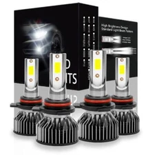 LED Headlight High/Low 6500K Beam Bulbs Kit For Chevy C1500 2500 3500 1990-1998