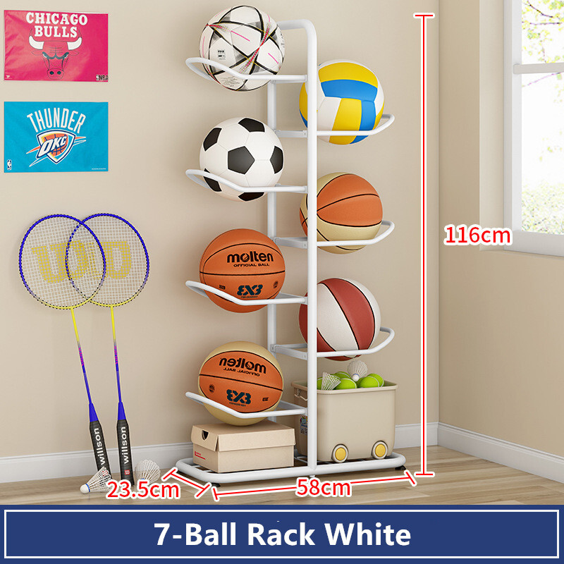 Basketball Soccer Ball Storage Rack Holder Sport Ball Organizer Display