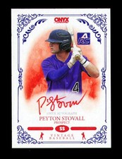 2022 Peyton Stovall Onyx Auto Red Ink /25 Rookie RC Mint Signed Arkansas 1st ARC