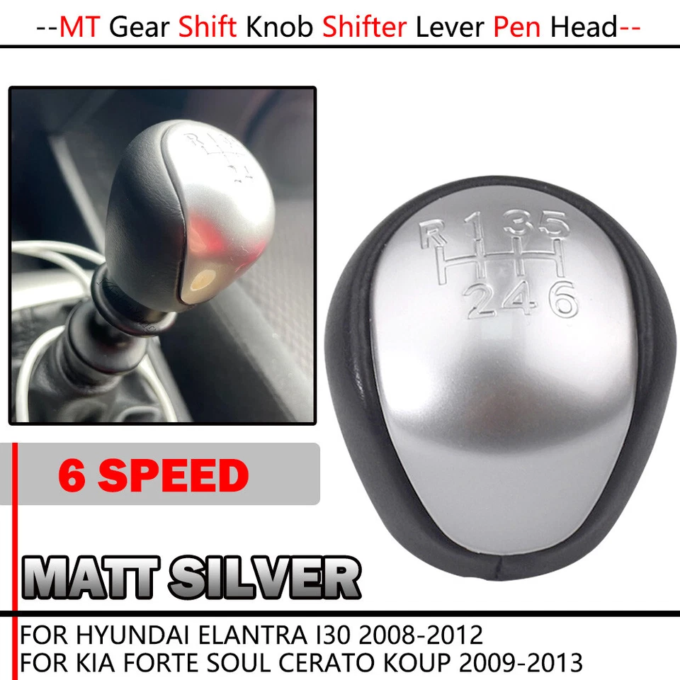 Cabezal de perilla de cambio de marchas manual de 6 velocidades para Kia Forte Soul 2009 2010 2011 2012 2013 Foto 2 de 4