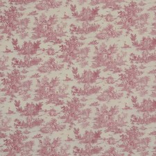 Mini French Toile De Jouy Double Width Fabric Pink 100% Cotton Pastoral Curtains
