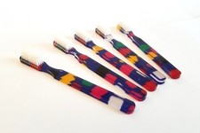 20-PACK Vintage NEW Designer Toothbrush FUN Colors