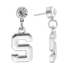 New Michigan State Spartans Women's Dangle Logo Charm Earrings, NCAA