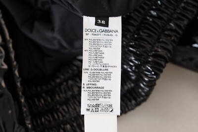 DOLCE & GABBANA Jacket Polyester Black Shiny Blazer Women IT38/US4  