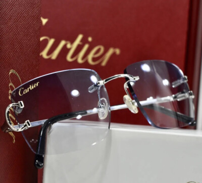 希少】Cartier Sunglasses Rimless Double（Cartier Eyewear rectangle 