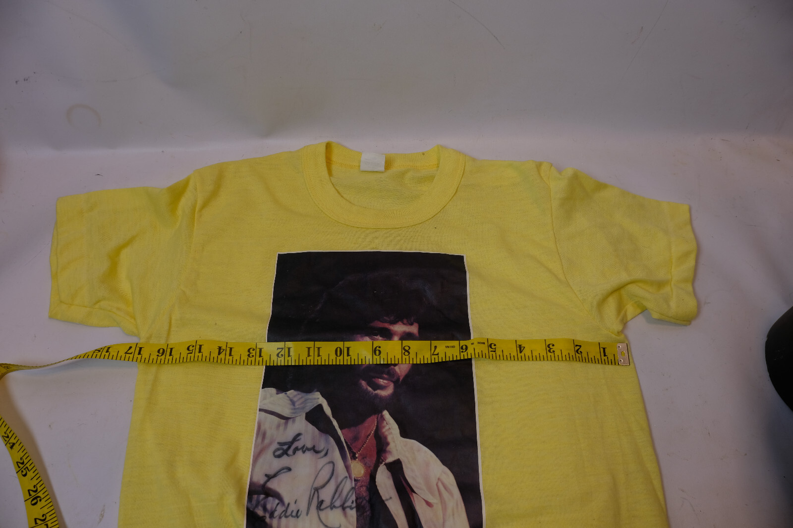 Vtg 70s Autographed Eddie Rabbit Photo Yellow Thin Rainy Night Michael ...