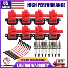 8X lgnition Coil+Spark Plug+Wire D580 UF192 For Chevrolet Camaro LS1 LS6 98-02
