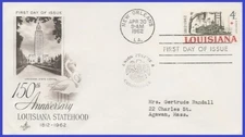USA4 #1197 ADDR ARTCRAFT FDC   Louisiana Statehood
