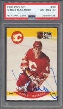 1990/91 Pro Set #38 Sergei Makarov PSA/DNA Certified Authentic Signed Auto *5025