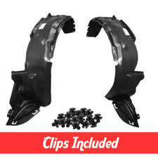 Driver Passenger Side Fender Liner Set W Clips For 1992-1995 Honda Civic