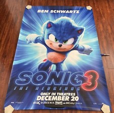 SONIC 3 The Hedgehog BEN SCHWARTZ Bus Stop Original D/S Movie Poster 48x70in