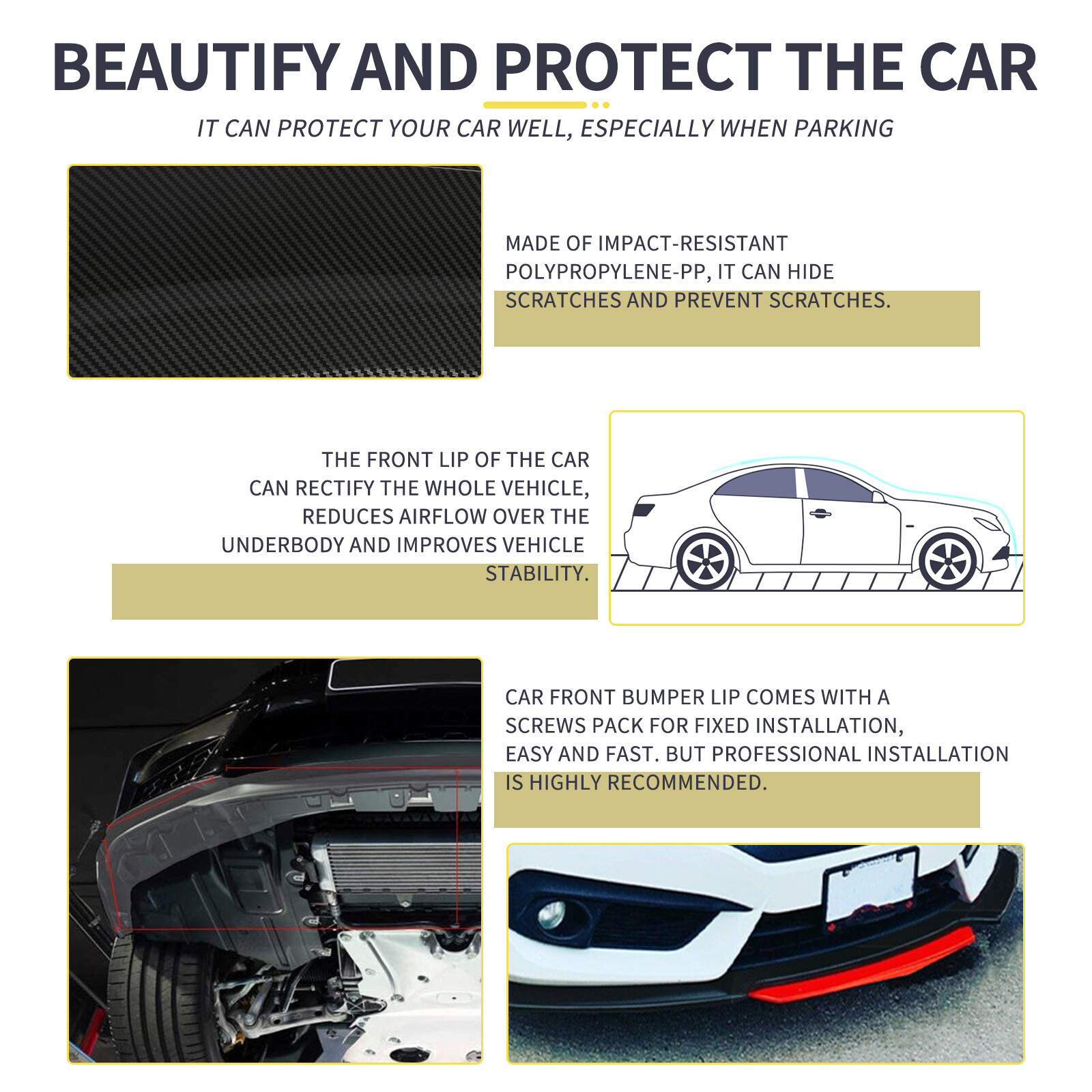 For Dodge Caliber SRT4 Car Front Bumper Lip Splitter Spoiler Carbon Fiber Green eBay