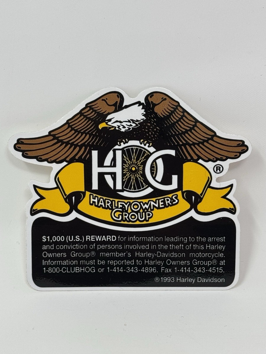 1993 Harley Davidson Owners Group HOG Reward Badge Emblem Decal