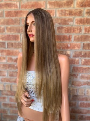 Blonde Balayage Hair with Brown Ombré Roots 0519 Keep on Dancing