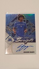 2022-23 Mosaic Chronicles Draft SHAEDON SHARPE RC AUTO MOSAIC Scripts 09/49 BLUE