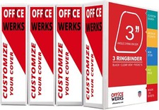 3 Ring Binders, 3 Inch Angle D-Rings, White, 4 Pack, 3 4 Pack , White