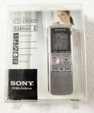 Sony ICD-BX800 2 GB Flash Memory Digital Voice Recorder Silver Over 500 Hrs