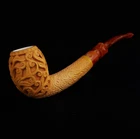 AGovem Handcarved Deluxe Block Meerschaum Smoking Tobacco Pipe Pfeife AGM-1771