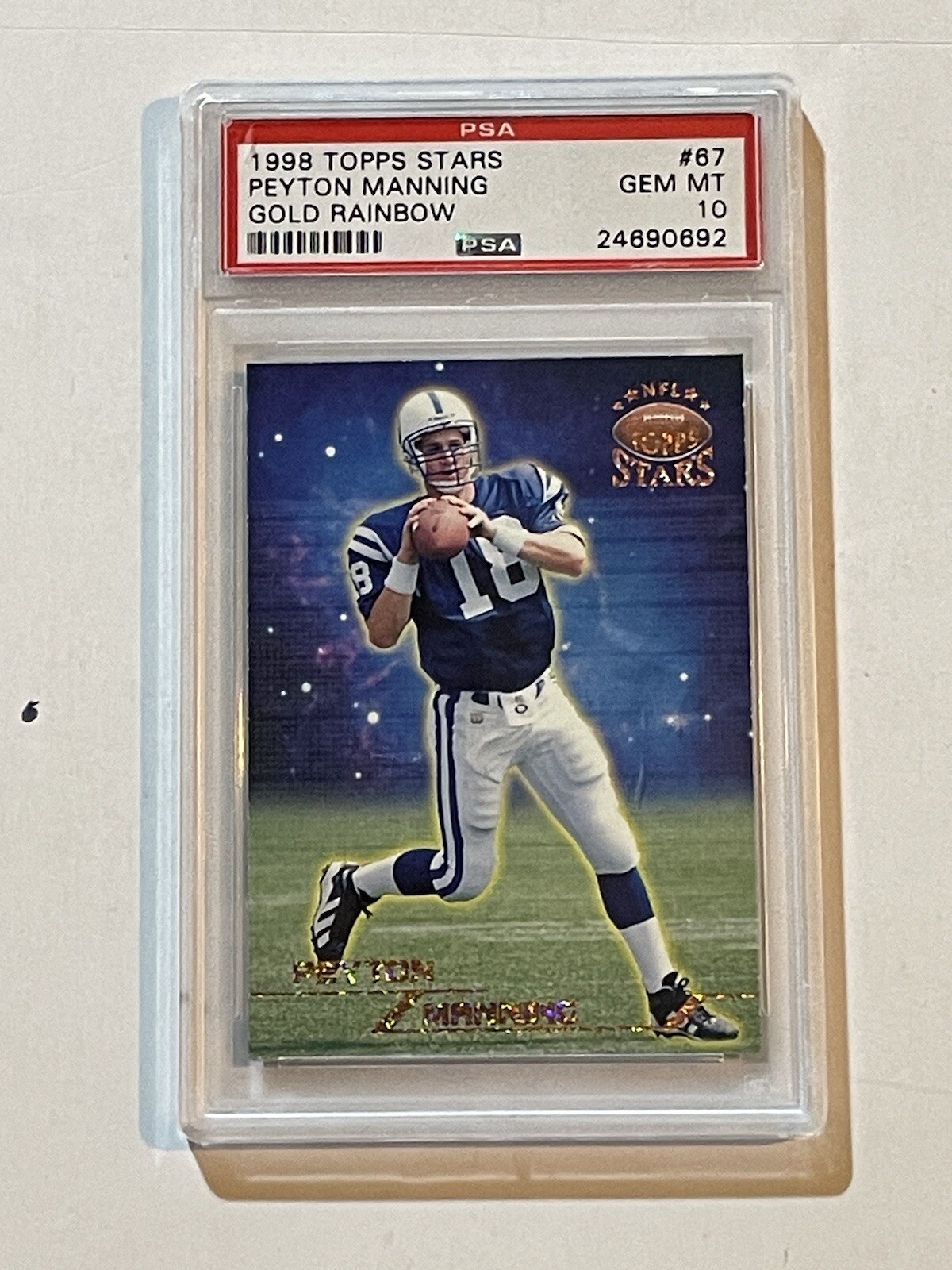 Peyton Manning Topps Stars #67 Gold Rainbow