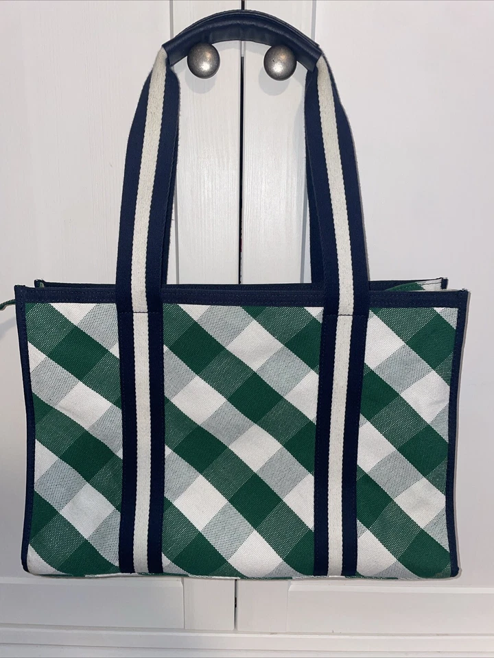 Talbots Green/White Ladybug linen tote Shoulder Bag - Image 2 of 4