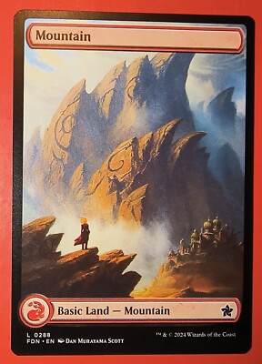 MTG: MAGIC- BASIC LAND , MOUNTAIN/0288/ REGULAR FINISH/ FOUNDATIONS 
