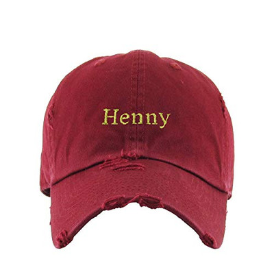 Henny Vintage Baseball Cap Embroidered Cotton Adjustable Distressed Dad Hat