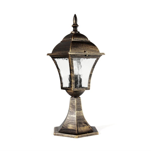 Wegeleuchte IP43 E27 43 Cm Glas Aluminium Rustikal Stehleuchte AußEn Hof Garten-image