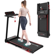 2 in 1 Folding Treadmill, Under Desk Treadmill Walking Electric Jogging Running