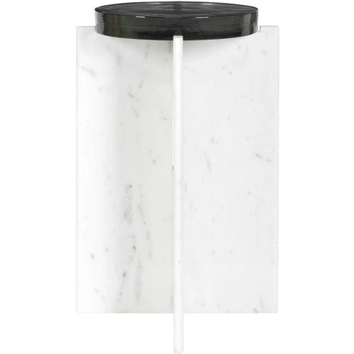 Uttermost 50209 Olina 22 X 14 inch White Marble and Glass Outdoor Accent Table - Picture 3 of 6