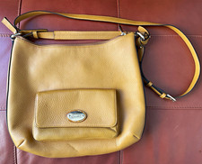 Louvier Tan Pebbled Leather Shoulder Bag, Zip & Magnetic Flap, Silver Hardware