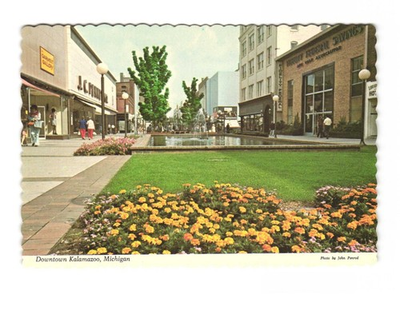 #ad Downtown Kalamazoo MI vintage postcard unposted $4.46