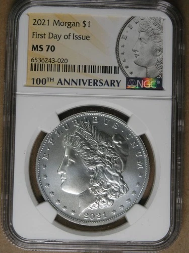 $1 2021 Morgan Silver Dollar NGC MS70 First Day Issue Philadelphia * AvenueCoin