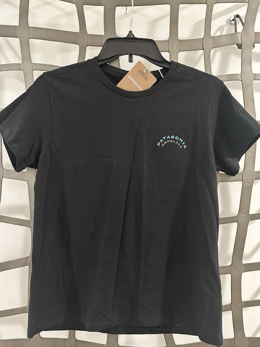 Rare Patagonia Hawaii Honolulu T-Shirt Aloha Women's M Black | eBay
