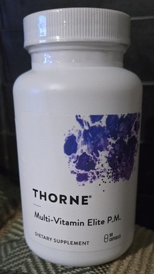 Thorne Multi-Vitamin Elite PM 90 Capsules Enhances Rest + Recovery 07/26 NEW