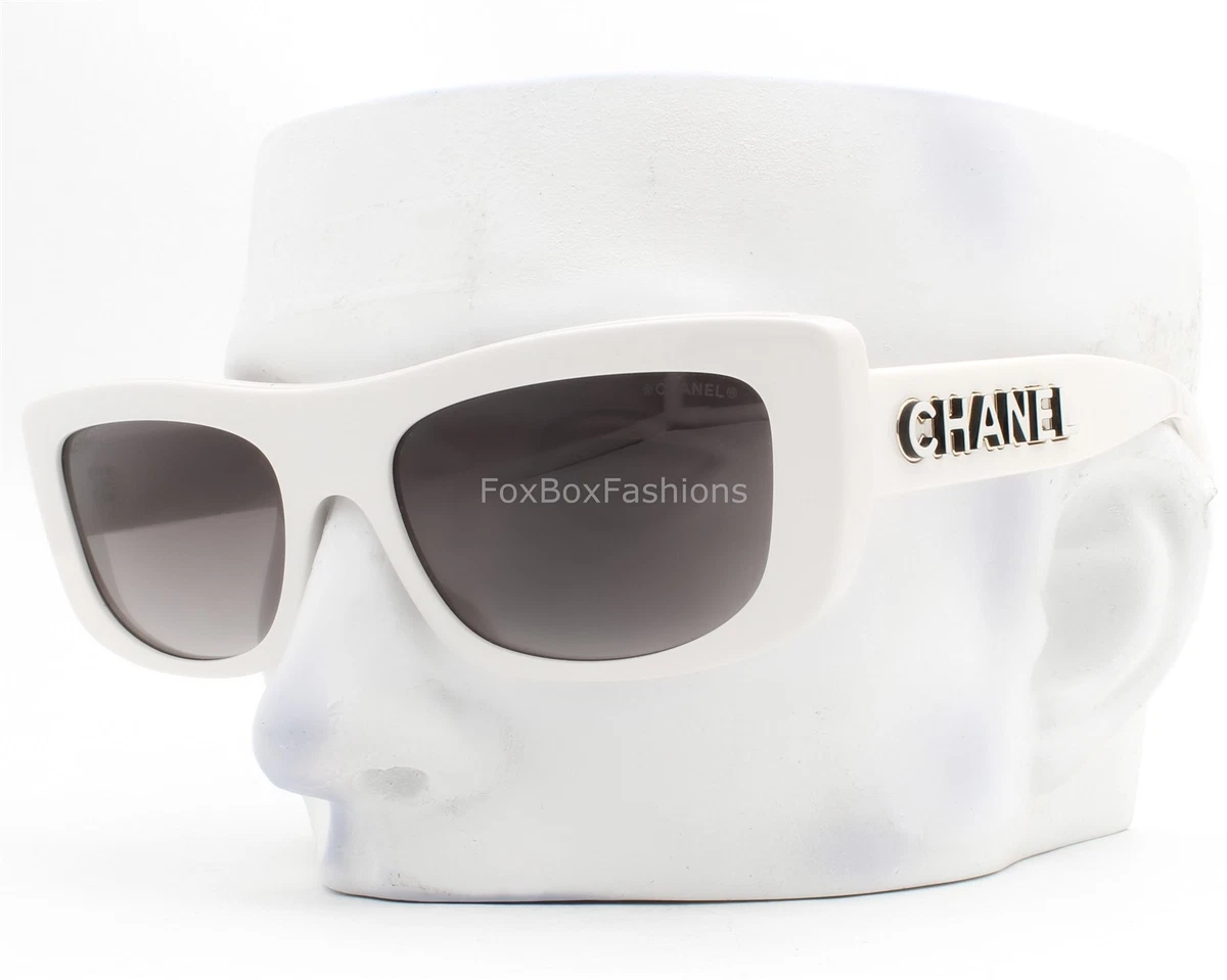 Chanel Sunglasses Greige White Gold Outline Logo ch5559-A 1828/S6