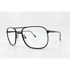 ArtCraft Eyeglasses Mens Black Aviator Double Bridge OP 55-18-145 55mm
