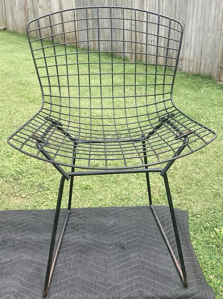 Par de cadeiras laterais vintage originais raras MCM Knoll Bertoia - Imagem 2 de 4