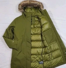 THE NORTH FACE Arctic Parka Dryvent Down Jacket Forest Olive, Womens Medium NEW 