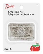 Dritz 42 Appliqu Pins, 3/4-Inch 350-Count , Nickel 3/4-Inch,