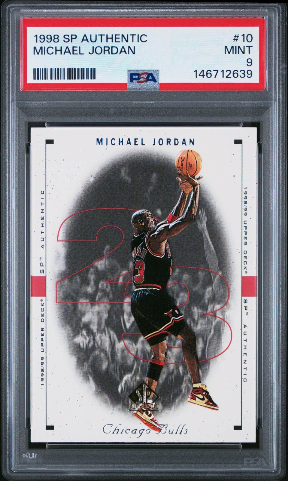 1998-99 SP Authentic - Michael Jordan #10 PSA Gem Mint 9 Bulls HOF NBA