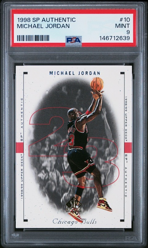 1998-99 SP Authentic - Michael Jordan #10 PSA Gem Mint 9 Bulls HOF NBA