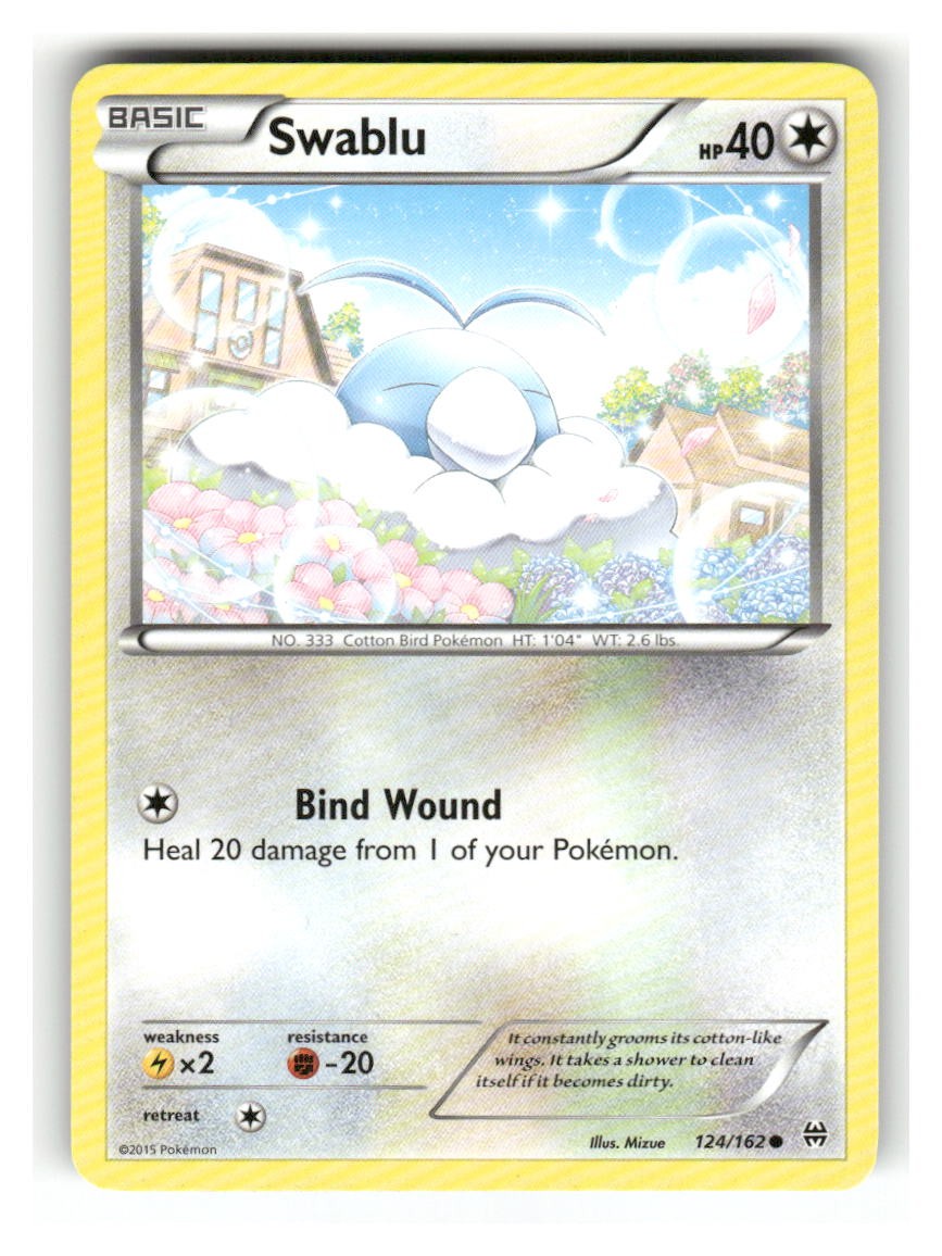 Swablu 124/162 Common BREAKthrough Pokemon Moderately Played